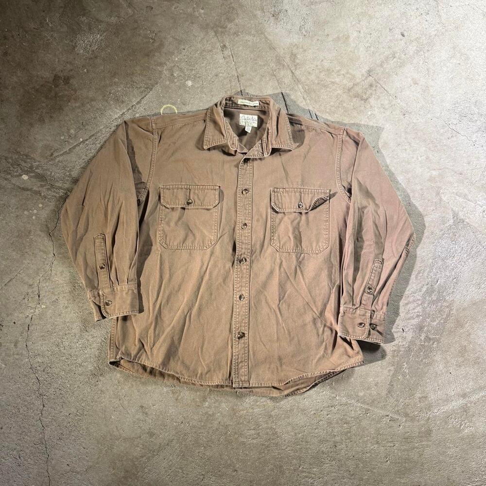 Vintage Cabela's Brown Canvas Workwear Shirt